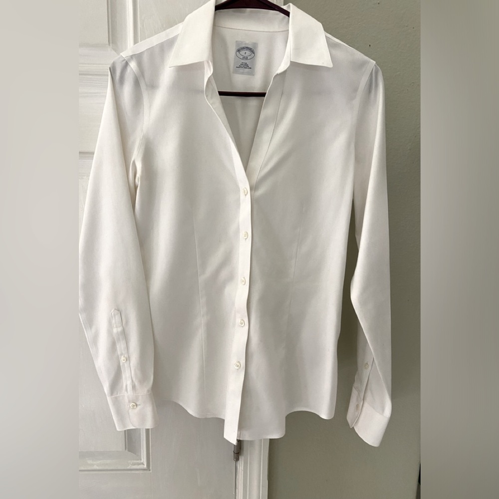 Brooks Brothers Fitted Non Iron All Cotton Button Down Shirt Sz 2